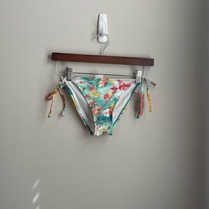Kohl's Floral Tie-Side Bikini Bottom - Teal and Yellow